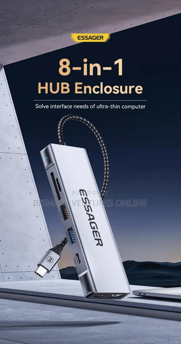 ESSAGER 8-in-1 USB-C Hub Integrates M.2 Nvme/Sata SSD. · Photo 6