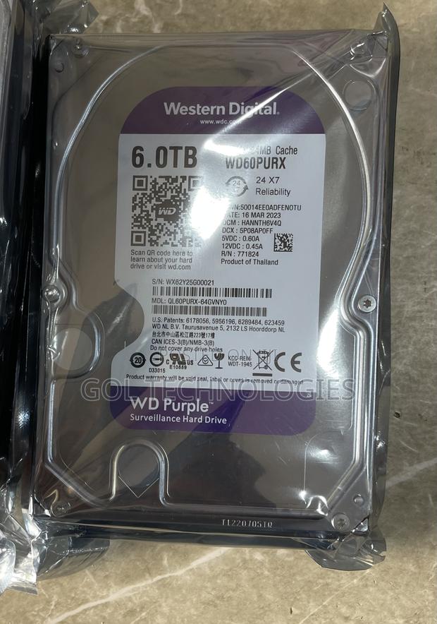 6tb Hard Drive Wd Purple Surveillance HDD Original · Photo 1