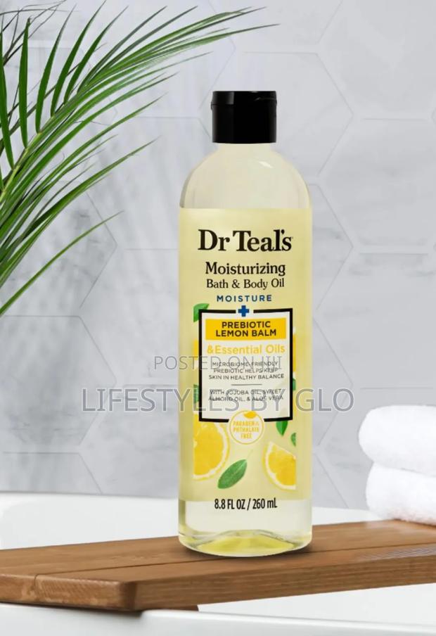 Dr Teal's Moisturizing Bath Body Oil, Prebiotic Lemon Balm · Photo 1