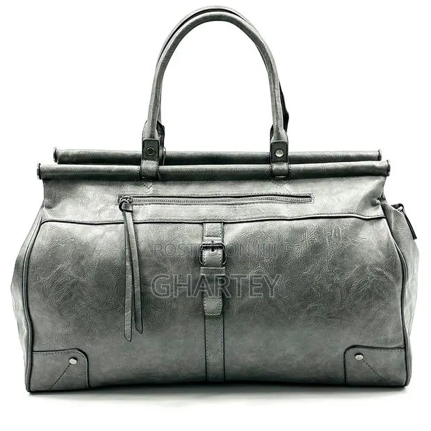 Duffle Leather Men’S Bag Gray · Photo 1
