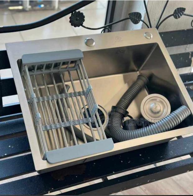 Stainless Steel Single Bowl Sink With Drainer · Photo 1