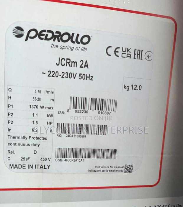 Pedrollo 1.5HP Stainless Water Pump · Photo 5
