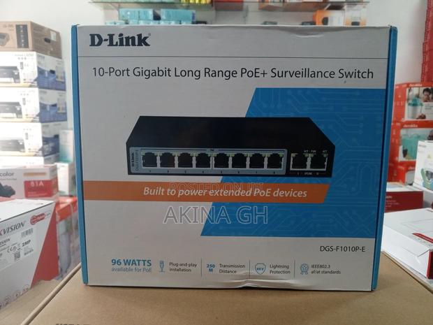 D-Link 10 Port Gigabit Long Range Poe+ Switch DGS-F1010p-E · Photo 1