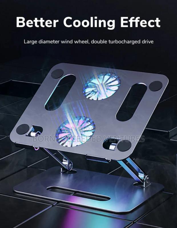Adjustable Laptop Stand Holder With Cooling Fan · Photo 1