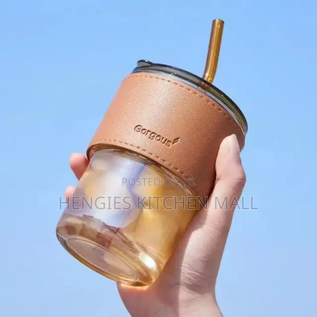Glass Cup With Straw 400ml · Photo 1