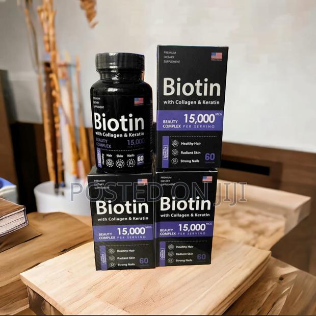 Biotin Collagen for Hair Regrowth,Thicker Black Hair · Photo 1
