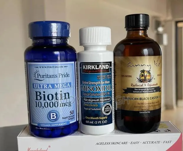 Puritans Pride Biotin +Kirkland Minoxidil +Jbco · Photo 1