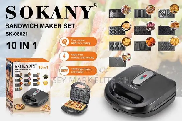 10 in 1 Sokany Sandwich Maker Set · Photo 1