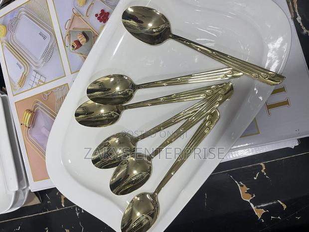 Stainless Steel Golden Spoons 6pcs · Photo 4