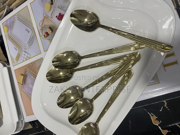 Stainless Steel Golden Spoons 6pcs · Photo 3