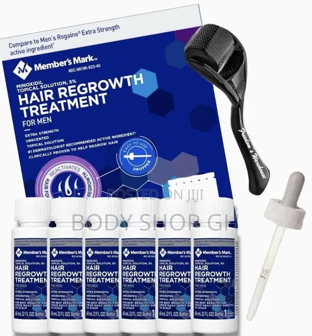Member’S Mark Minoxidil + Derma Roller for Hair and Beard - Kirkland · Photo 1
