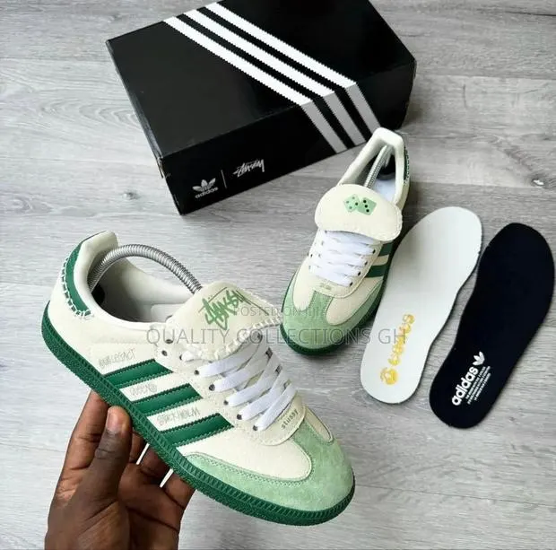 Adidas Samba Green and White · Photo 1