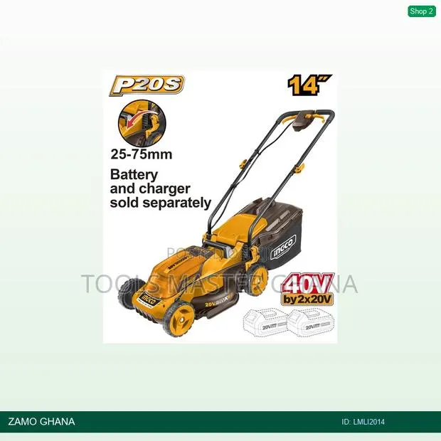 Cordless Lawn Mower 14" - Lmli2014 · Photo 1