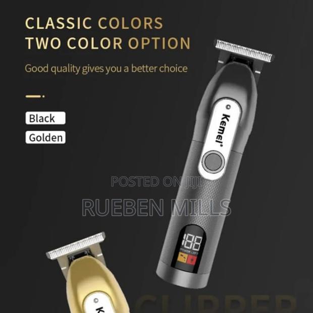 Black and Gold Kemei Clipper Barbering Machine Beard Trimmer · Photo 3