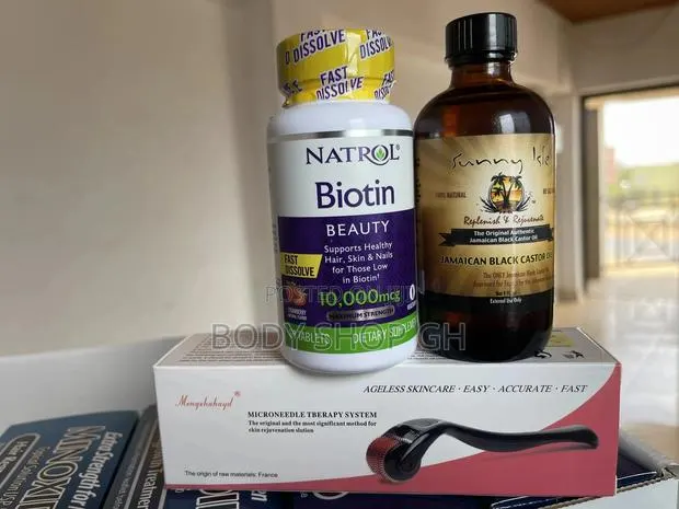 Derma Roller +Natrol Biotin +Jbco Beard Booster Pack · Photo 1