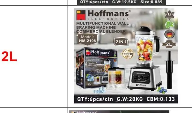 2 in 1 Hoffman Quality Blender Available for Sale at Affordable Price · Photo 1