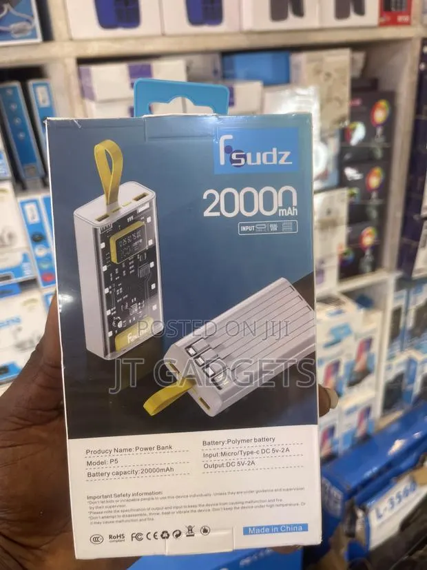 Fsudz P5 20000mAh Power Bank — Built-in Multi-Cables · Photo 2