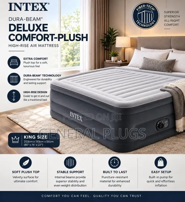 Original Luxurious Inflatable Double Size Air Mattress Automatic Pump · Photo 1