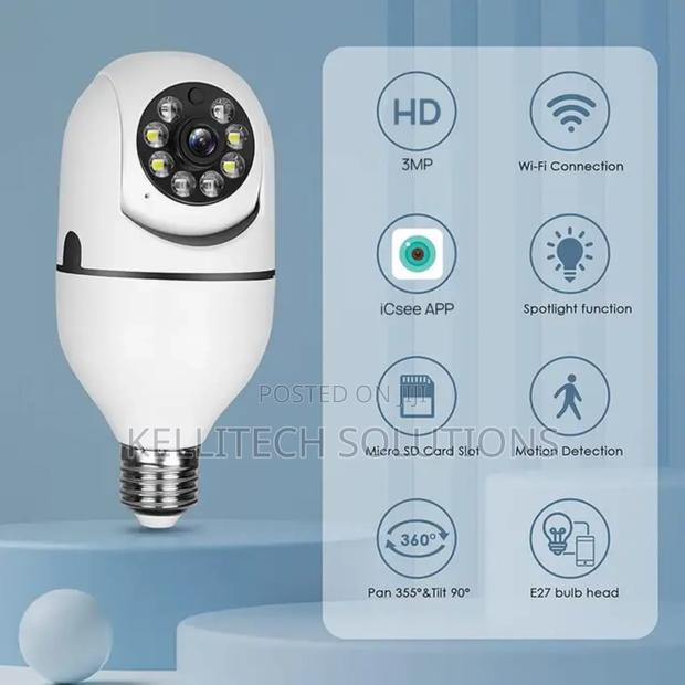 Hd Smart Bulb Cctv Camera With Android, Ios App · Photo 2