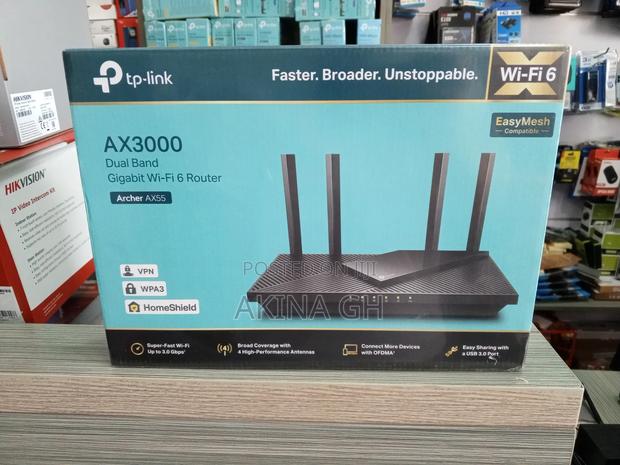 TP-Link Ax3000 Dual Band Gigabit Wi-Fi 6 Router Archer Ax55 · Photo 1