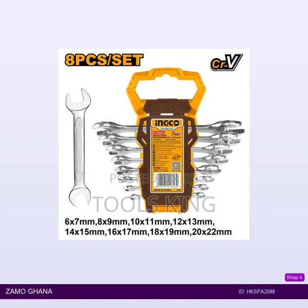 8pcs Double Open End Spanner - Hkspa2088 · Photo 1