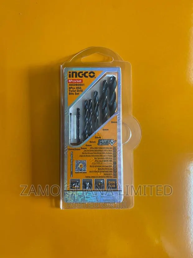 8 PCS HSS Twist Drill Bits Set - Akdb0801 · Photo 1