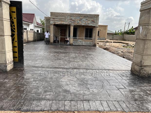 Stamped Concrete Floor Construction #0001
