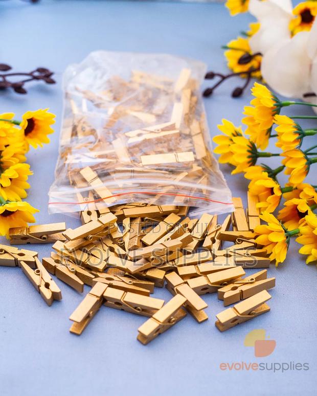 3.5cm Gold Coloured Pegs (100pcs) · Photo 1