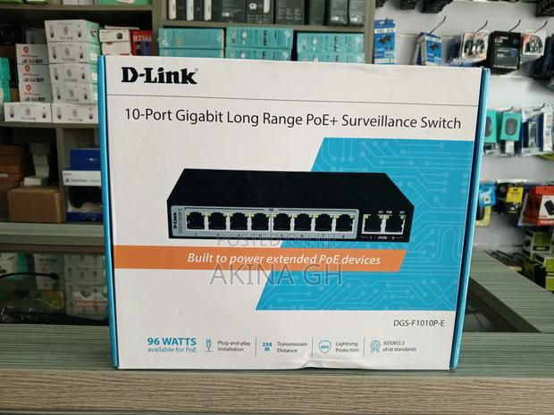D-Link 10 Port Gigabit Long Range Poe + Surveillance Switch · Photo 1