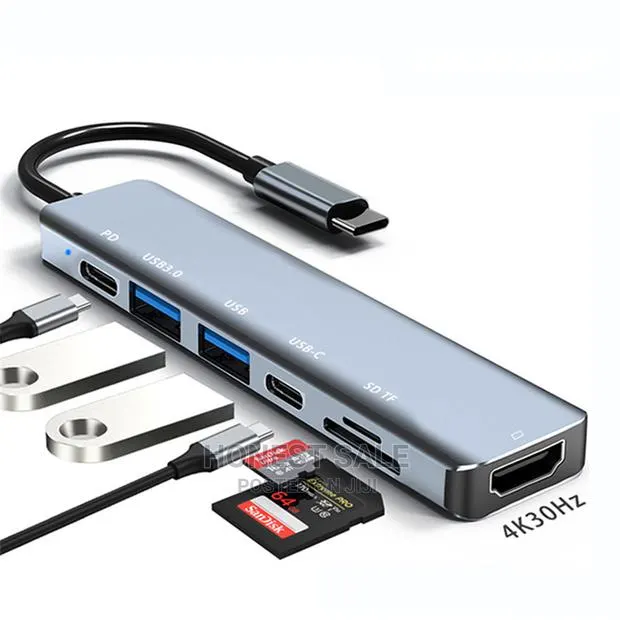 8 in 1 USB C to HDTV Multifunction Adapter