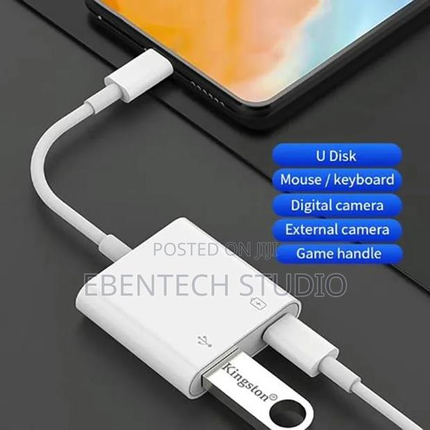 iPhone USB OTG Converter Adapter Lighting Port · Photo 1