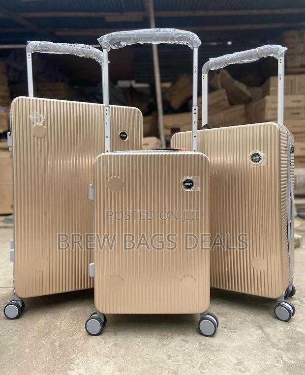 Original Jony Wide Puller Fiber Anticrack 3set Gold Suitcase · Photo 1