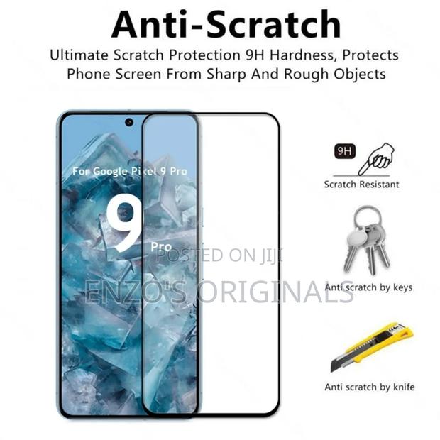 Google Pixel 9, 9XL and 9pro Full Glass Screen Protector 9H · Photo 1