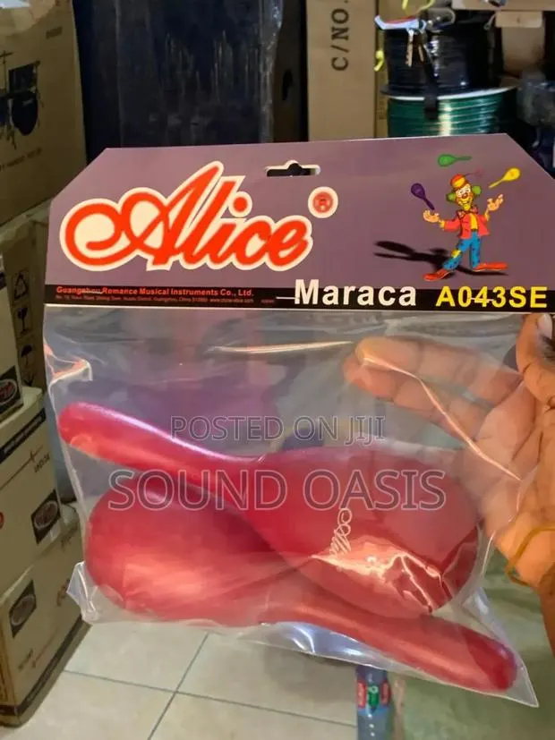 Alice Plastic Maracas (A043se)-Red Color · Photo 1