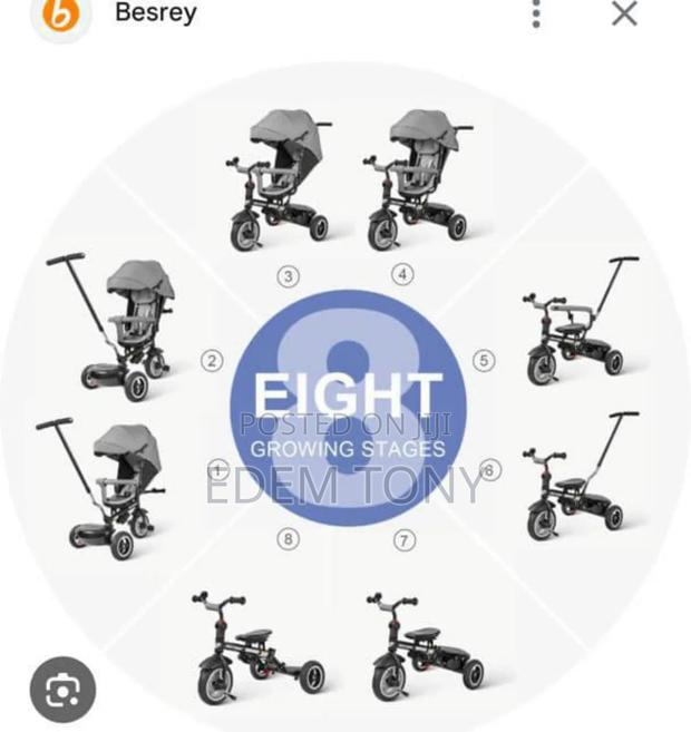 Besrey 8 in 1 Kids Tricycle Stroller, With Push Handle. · Photo 4