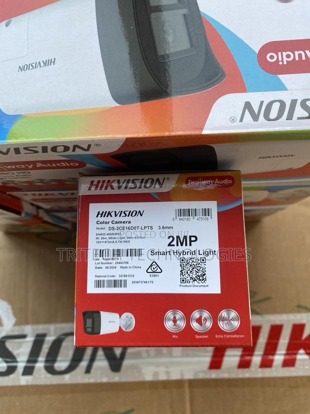 Hikvision Colorvu Ds-2ce16d0t-LPTS 2mp Two Way Audio Camera · Photo 3
