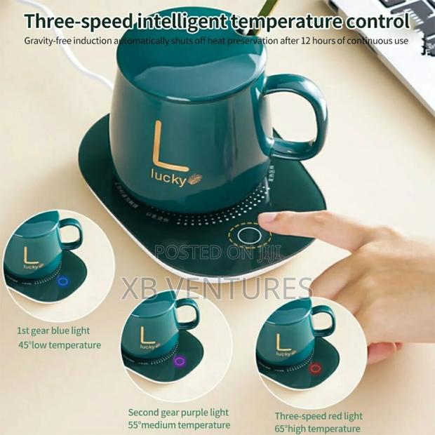 Ceramic Coffee Cup + Automatic Heating Pad Energy Saving · Photo 1