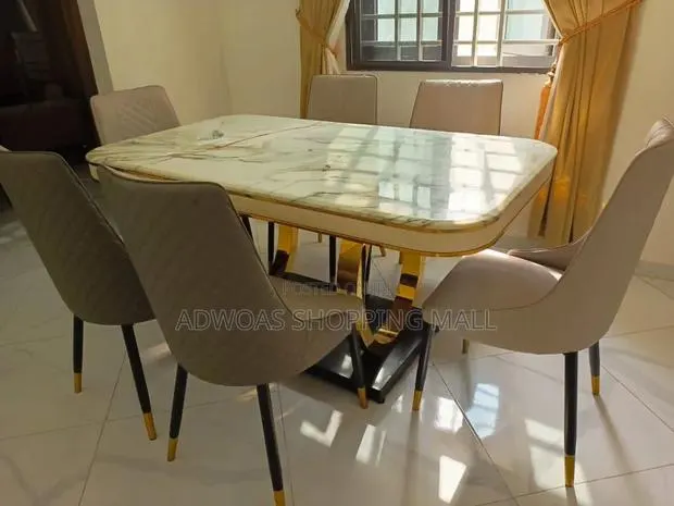 Luxury 6 Seater Marble Dining Set · Photo 1