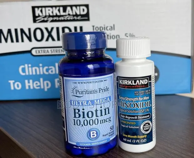 Hairline Regrowth KIT -Undiluted Kirkland Minoxidil + Biotin · Photo 1