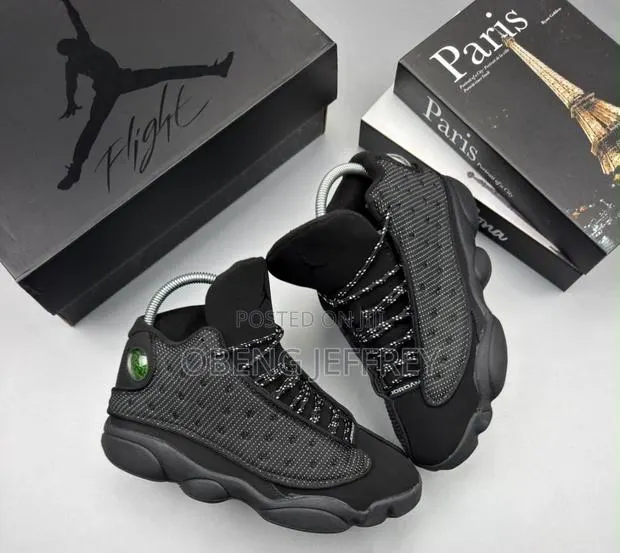 Original Jordan 13 Retro All Black Black Cat · Photo 1