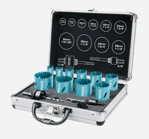 Total 12 Pieces Bi-Metal Hole Saw Set - · Photo 1