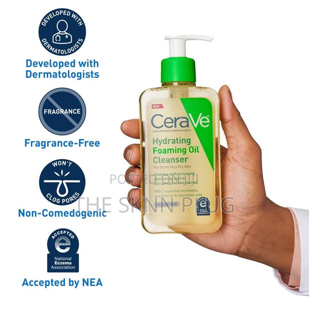 Cerave Hydrating Foaming Oil Cleanser for Face Body · Photo 2