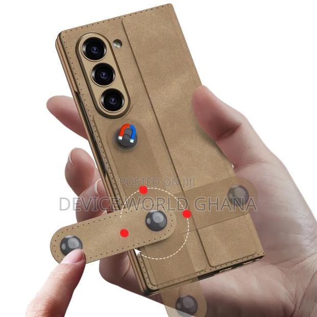 Nuback Leather Flip Case for Samsung Z Fold 6 With Pen Slot · Photo 4