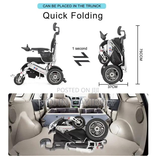 Fully Automated Fold Unfold Electric Wheelchair + Remote Controller · Photo 2
