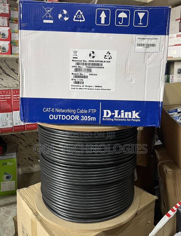 D-Link FTP Outdoor Cat6 Cable Double Coated 23 Awg Original · Photo 1