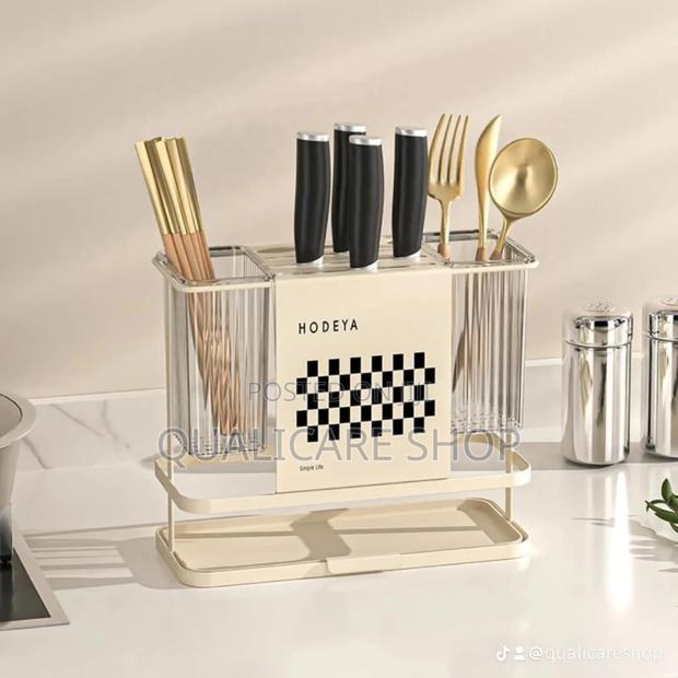 Metal Cutlery Organizer/Kitchen Organizer (Cream) · Photo 3