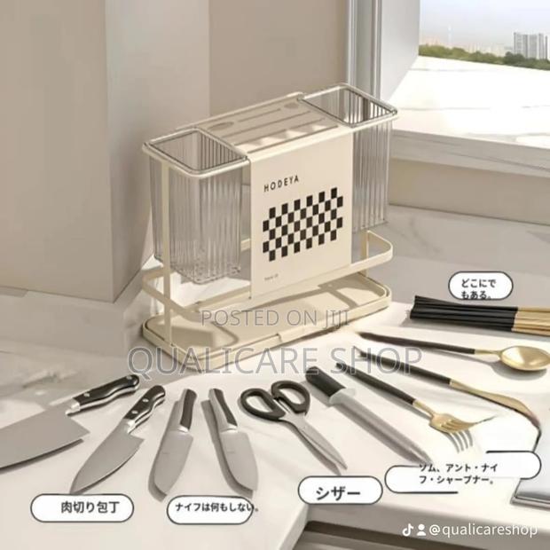 Metal Cutlery Organizer/Kitchen Organizer (Cream) · Photo 4