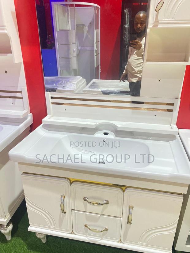 Standing Washroom Cabinets Mirror 80cm · Photo 2