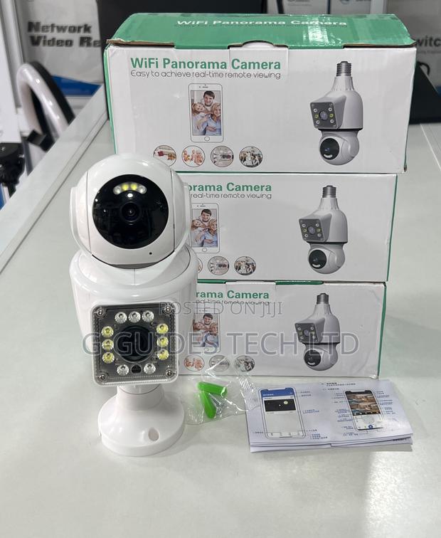 Panorama Wifi Bulb Camera Dual Lens, 4mp Bulb Camera 2-Len · Photo 1