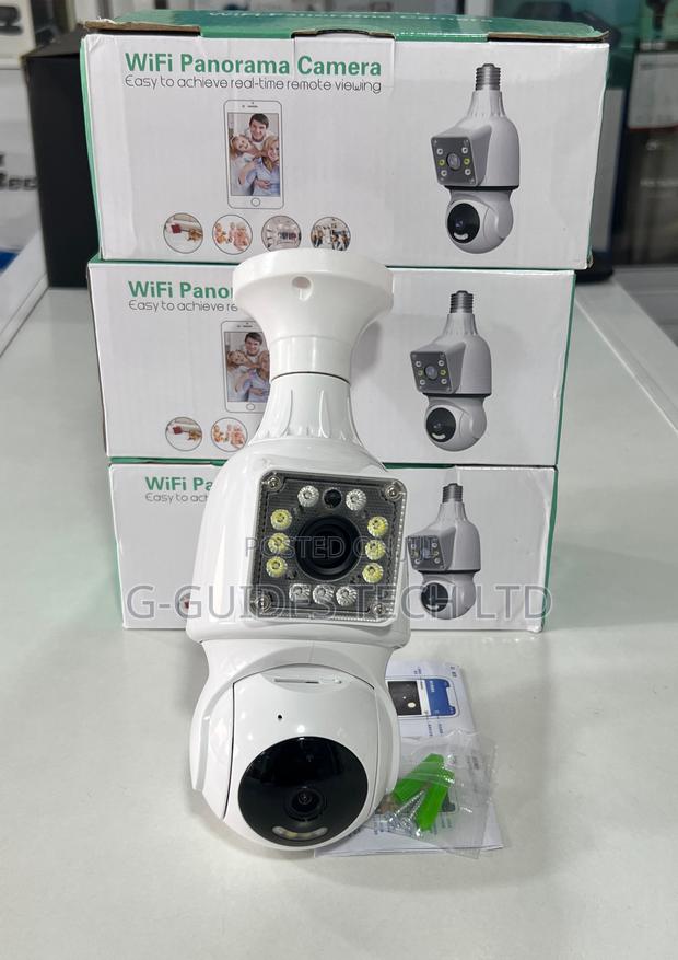 Panorama Wifi Bulb Camera Dual Lens, 4mp Bulb Camera 2-Len · Photo 2